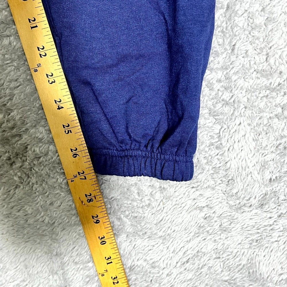 Pink Victoria's Secret Midnight Cuffed Jogger Pants Women Small Navy Blue Fleece - Picture 3 of 8
